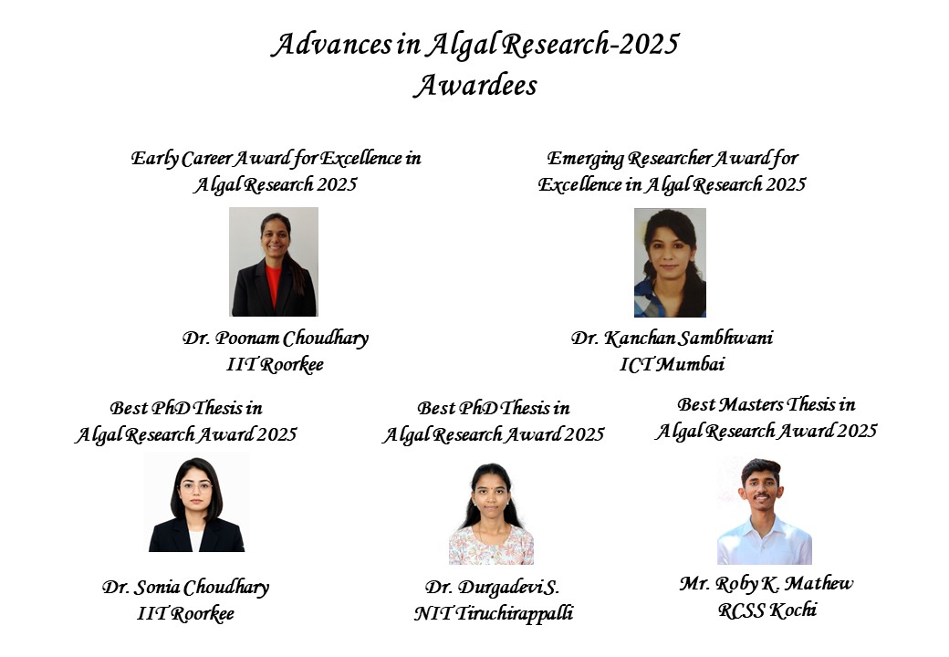 Awards for Excellence in Algal Research 2025