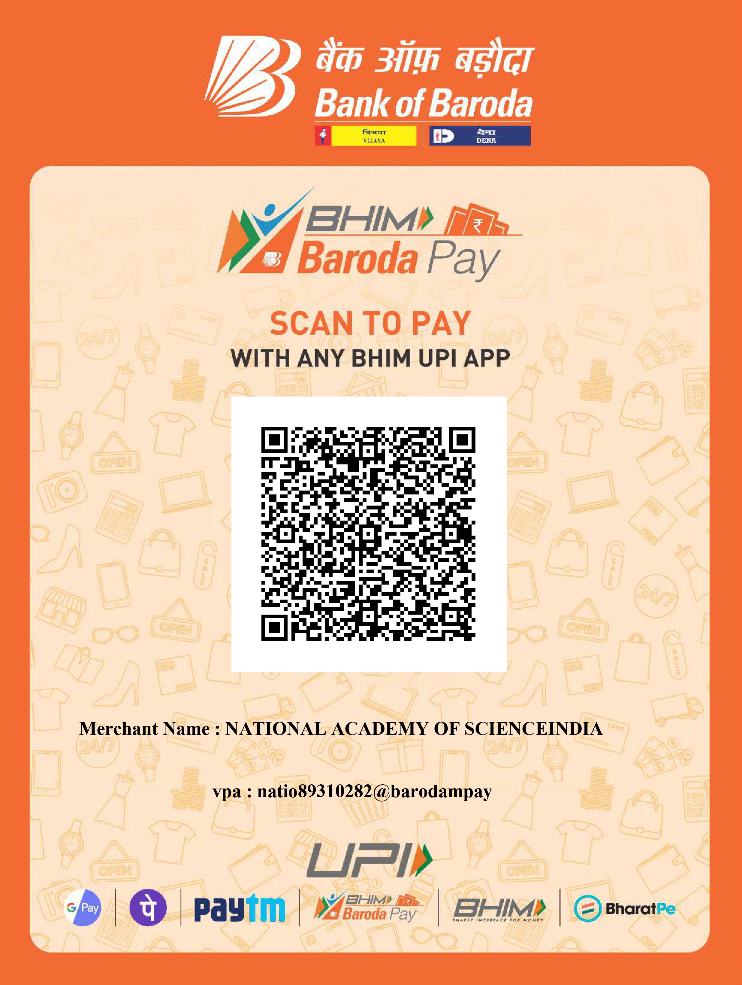 Bank Details QR or Info Image